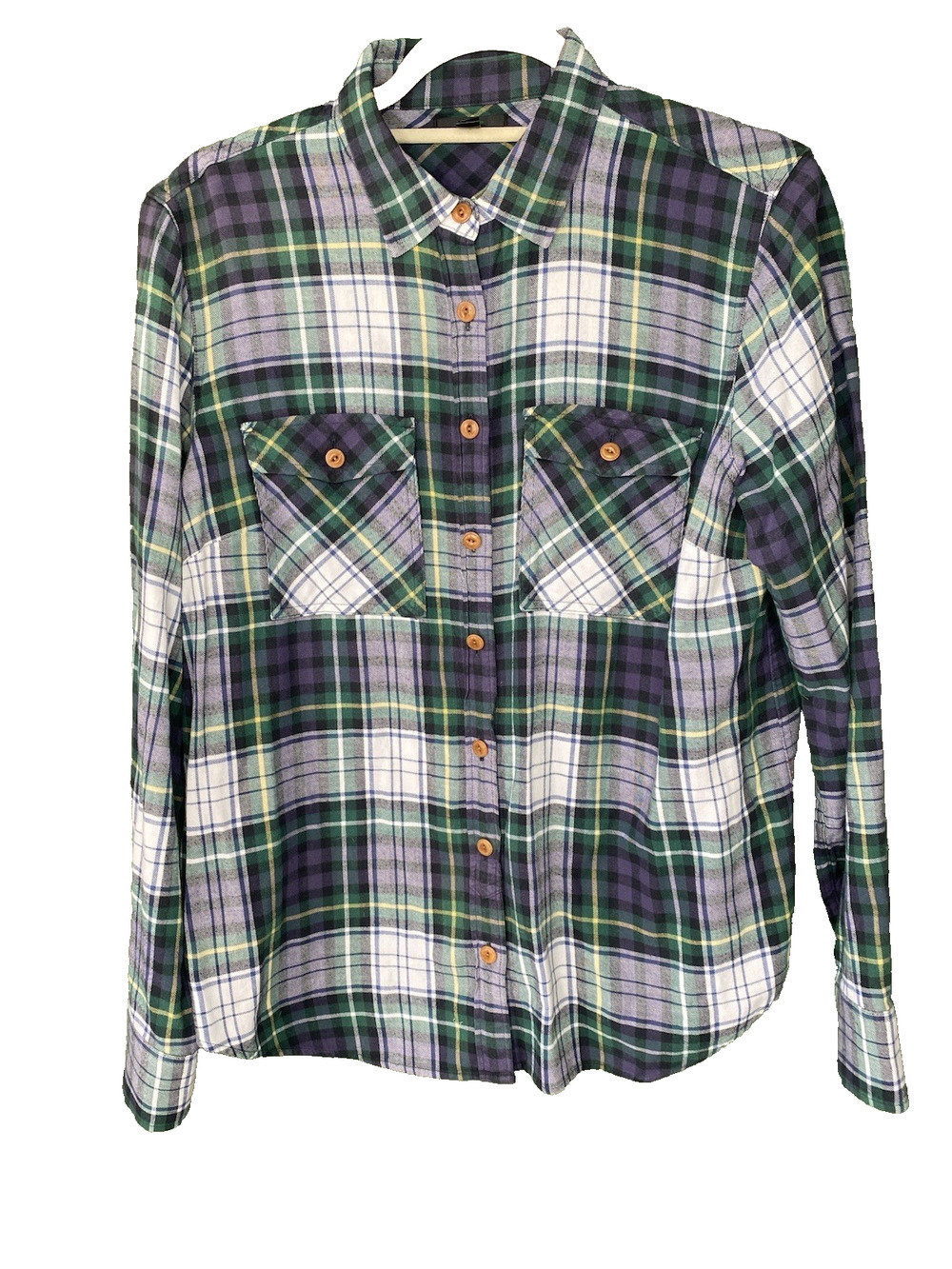 J Crew Flannel Womens Size 6 Winter Country Plaid Tartan Long Sleeve Cozy Shirt